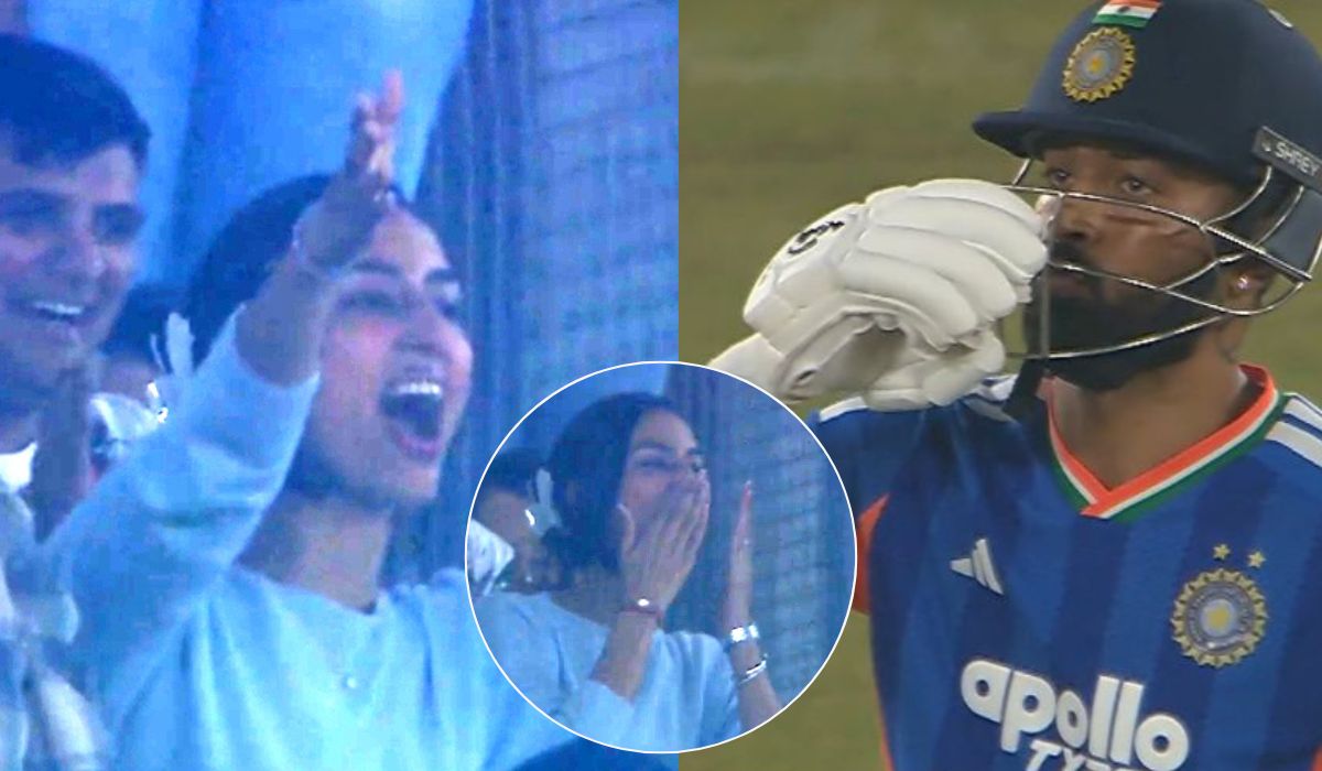 हार्दिक पांड्या ने गर्लफ्रेंड माहिका को दिया फ्लाइंग किस, धुंआधार अर्धशतक जड़ने के बाद ऐसे मनाया जश्न