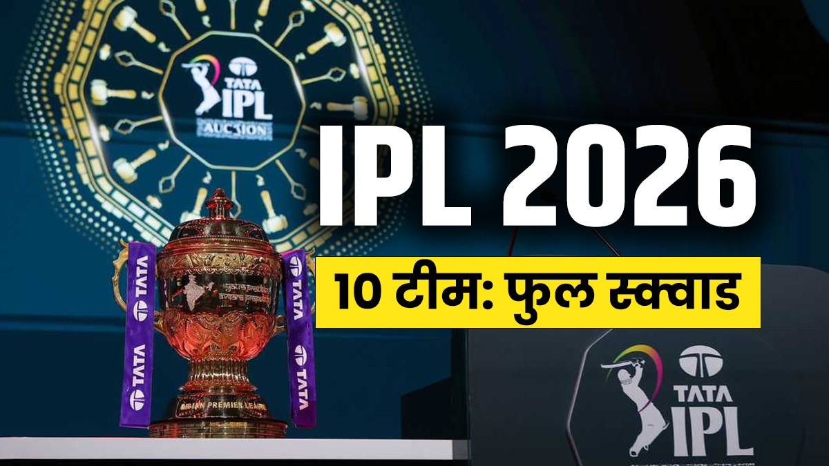 IPL 2026 ऑक्शन हुआ खत्म कुल 77 प्लेयर्स बिके, यहां देखें सभी 10 टीमों का फुल स्क्वाड