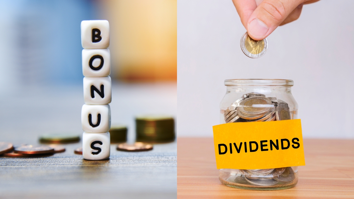 Stock Market: निवेशकों की इस हफ्ते लगेगी लॉटरी! 8 स्टॉक्स में डिविडेंड, बोनस और स्टॉक स्प्लिट का डबल-ट्रिपल धमाका