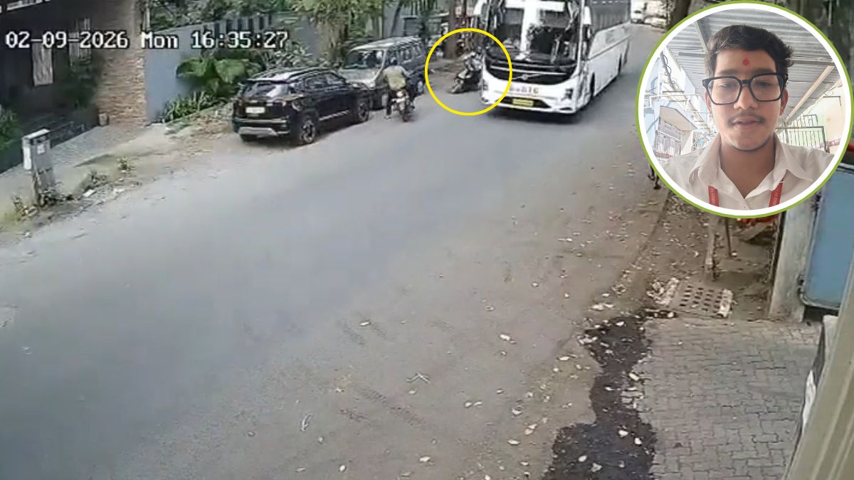 कॉलेज से लौटते समय स्कूटी सवार छात्र हादसे का शिकार, बस को ओवरटेक करते समय गई जान