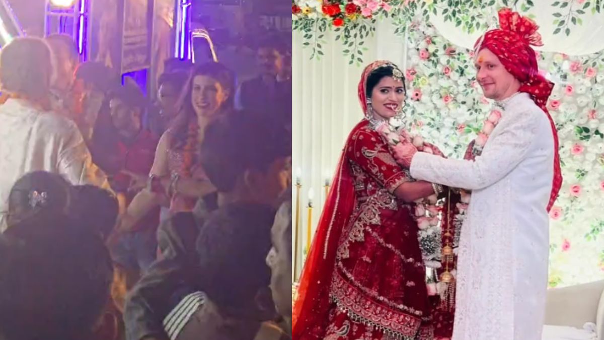 VIDEO: विदेशी दूल्हे ने देसी दुल्हनिया से रचाया ब्याह, विलायती बाबू ने बारात में किया जबर डांस