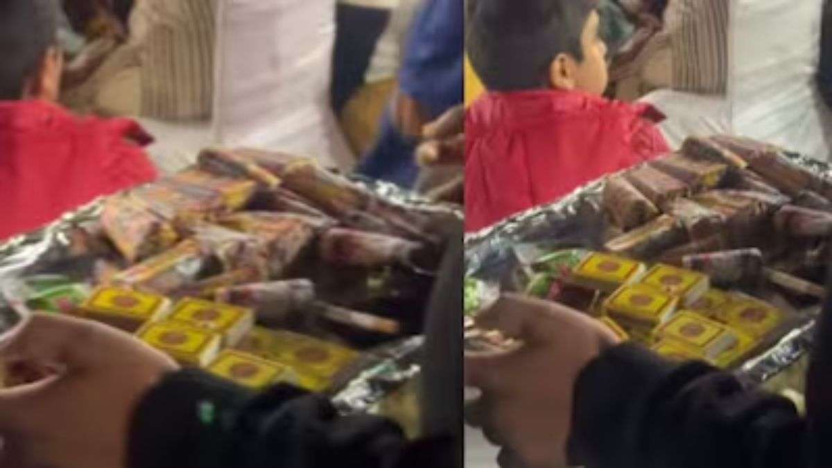 गजब की शादी! स्टार्टर में बारातियों को परोसी गई बीड़ी-सिगरेट, Video Viral होते ही यूजर्स ने क्या कहा; देखें