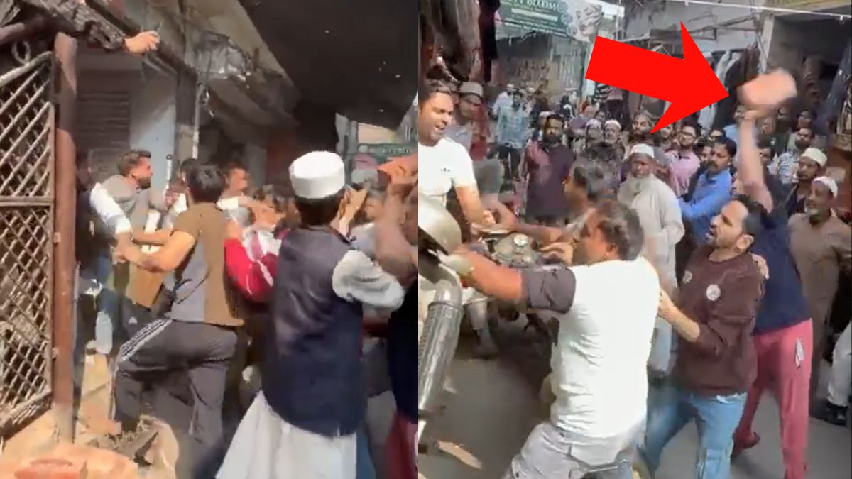 VIDEO: मीना बाजार में कपड़े पर 'महायुद्ध', दुकानदार-ग्राहक के गुट में चले लात-घूंसे और पत्थर
