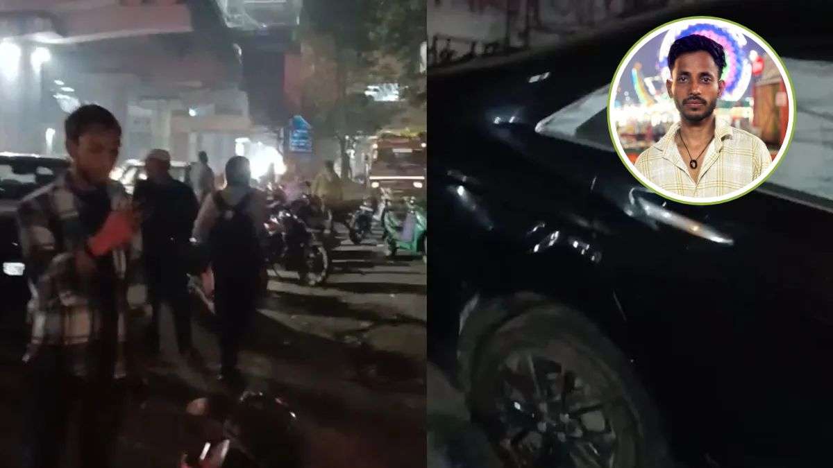 दिल्ली में तेज रफ्तार का कहर, देर रात कार ने स्कूटी सवार को मारी टक्कर, डिलीवरी बॉय की मौके पर मौत-VIDEO