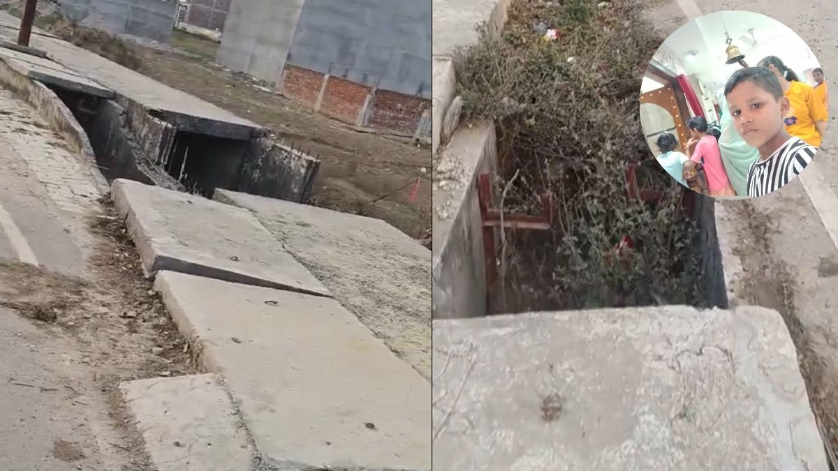 गोरखपुर: साइकिल समेत खुले नाले में जा गिरा 11 साल का बच्चा, पेट में सरिया घुसने से चली गई जान-VIDEO