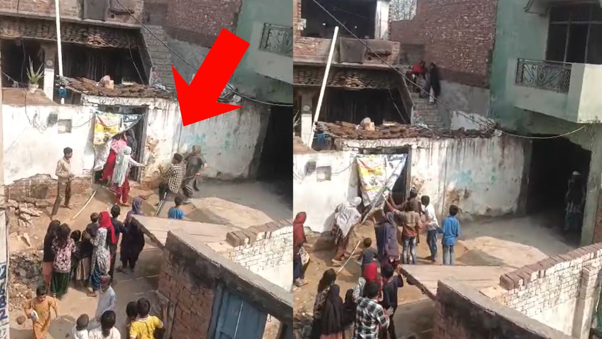 VIDEO: मामूली कहासुनी पर 'प्रचंड' मारपीट, घर में घुसकर मारा; लाठी से किया हमला