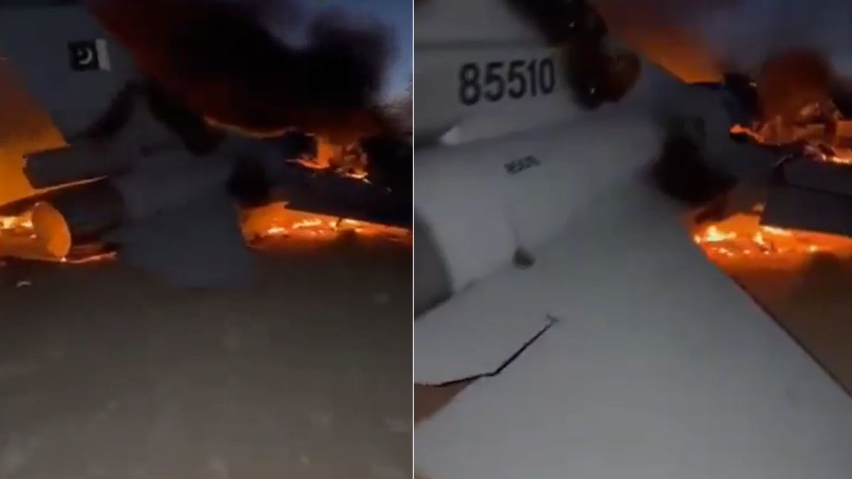 अफगानिस्तान ने मार गिराया पाकिस्तान का एफ-16 लड़ाकू विमान! आग की लपटों के साथ जमीन पर औंधे मुंह गिरा-VIDEO