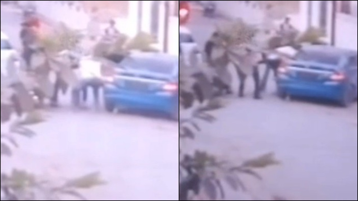 ओवरटेक के विवाद में युवक को कार में खींच ले गए दबंग, पिस्टल की बट से पीटा और दांत से काटा; CCTV आया सामने