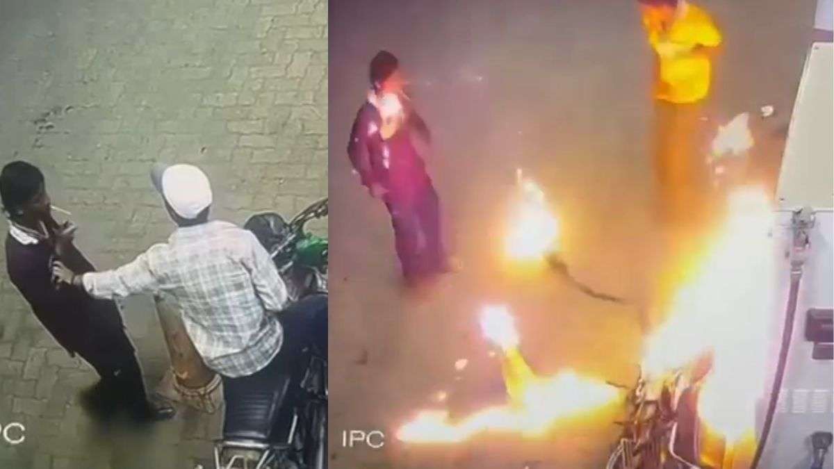 सिगरेट पीने से मना करने पर भड़का दोस्त, पेट्रोल भरवाते समय बाइक की टंकी में फेंक दिया लाइटर; सामने आया VIDEO