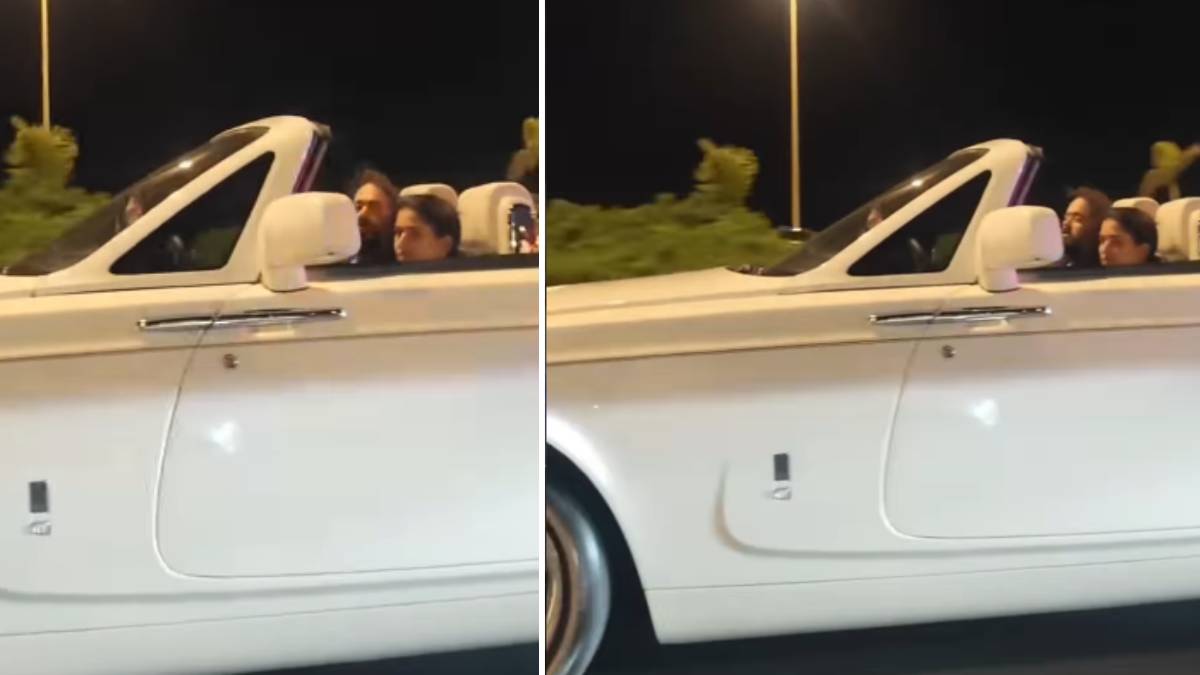 अनंत-राधिका की शाही सवारी, लेट नाइट ड्राइव पर निकले अंबानी परिवार के छोटे बेटे-बहू, Sea Link पर दौड़ाई रोल्स रॉयस