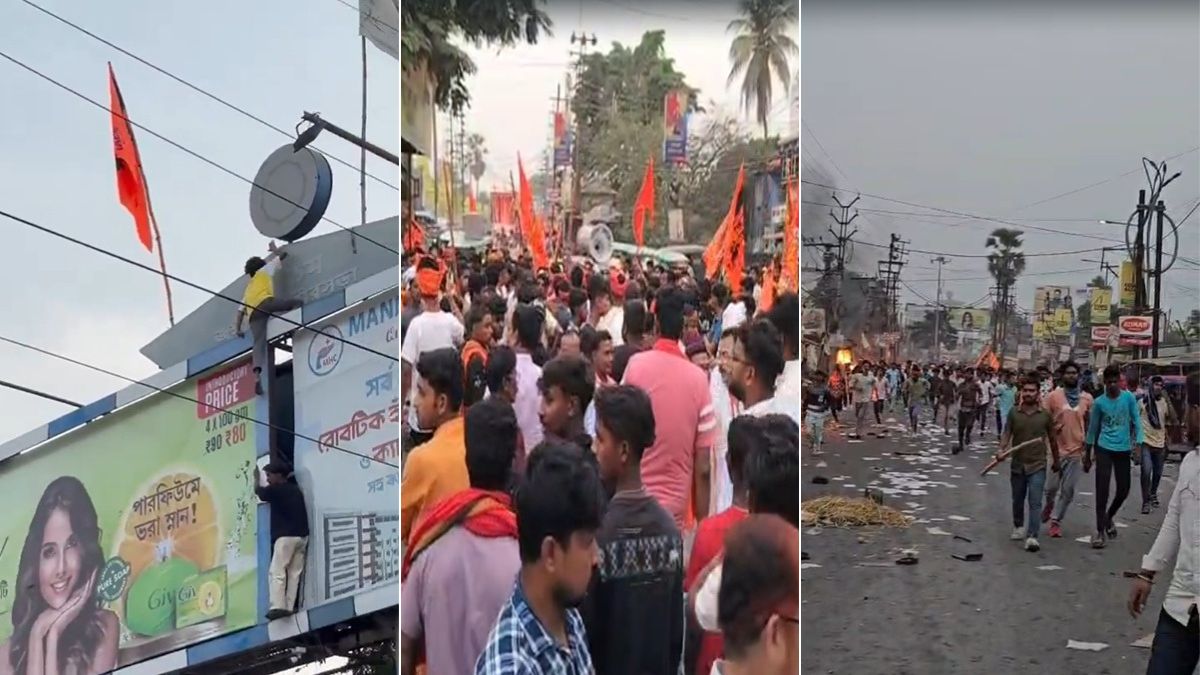 बंगाल के मुर्शिदाबाद में रामनवमी जुलूस में बवाल, उपद्रवियों ने दुकानों को किया आग के हवाले