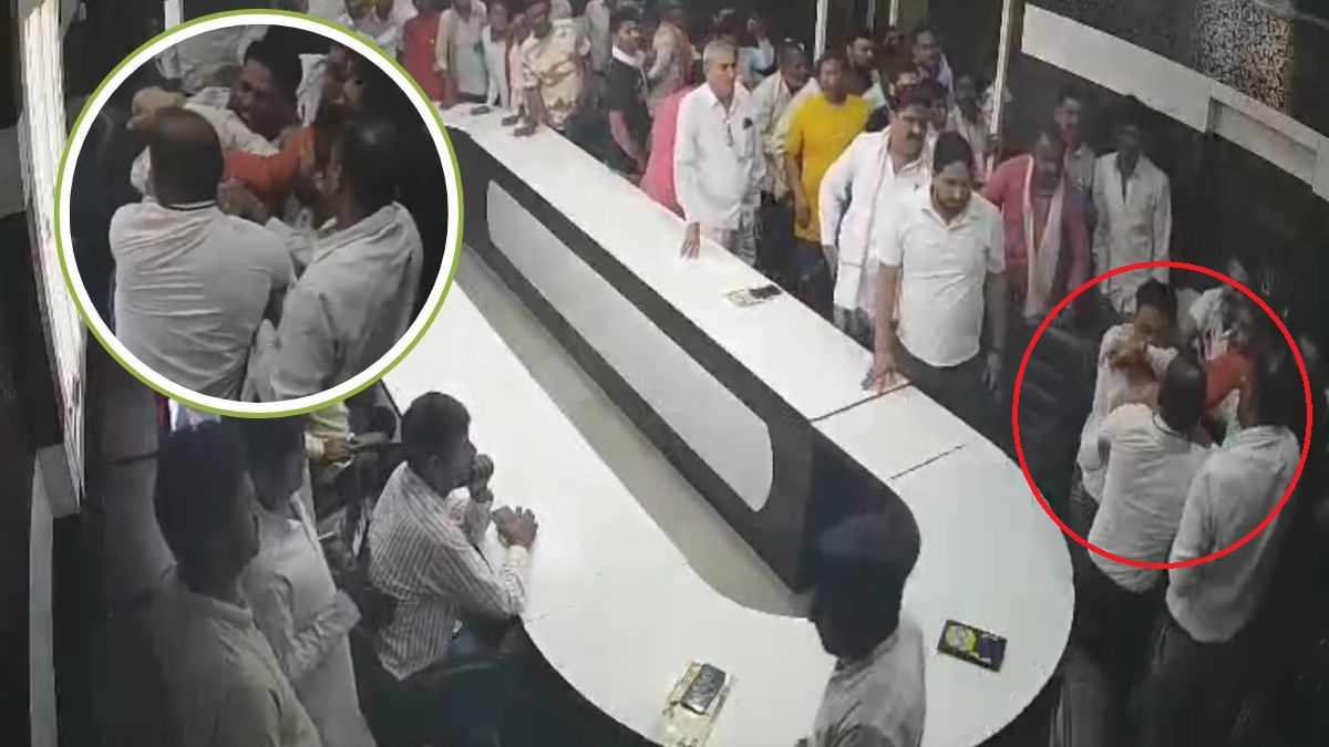 महिला कांग्रेस पार्षद का दबंग बेटा, भरी बैठक में CMO का पकड़ा कॉलर और कुर्सी से खींचा, जमकर बरसाए थप्पड़-VIDEO