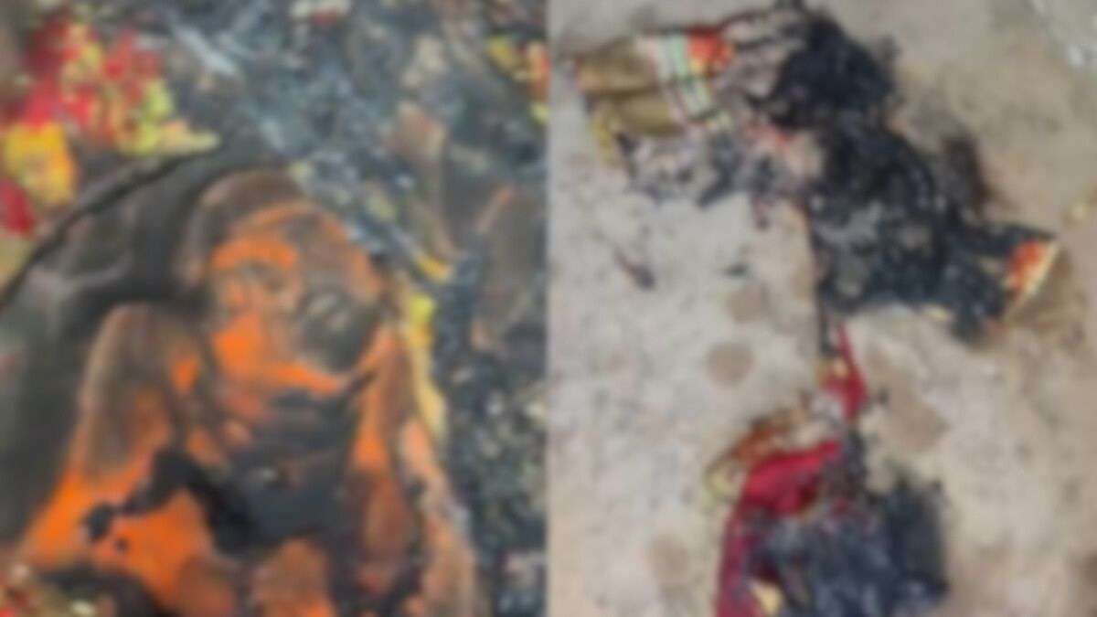 युवक ने मंदिर में घुसकर माता के वस्त्र को लगाई आग, बवाल सामने आने पर आरोपी के परिजनों ने मांगी माफी