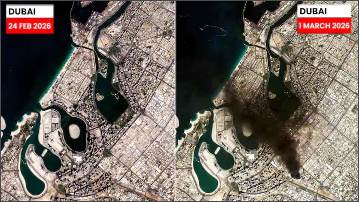 ईरान के हमलों से बदली दुबई की तस्वीर, सैटेलाइट इमेज ने दुनिया को चौंकाया
