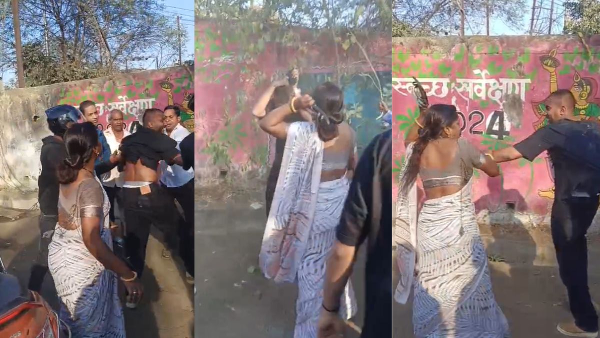 मध्य प्रदेश: इंदौर में सेना के मेजर की एक महिला ने बीच सड़क पर चप्पल से पिटाई की, VIDEO भी सामने आया, जानें वजह