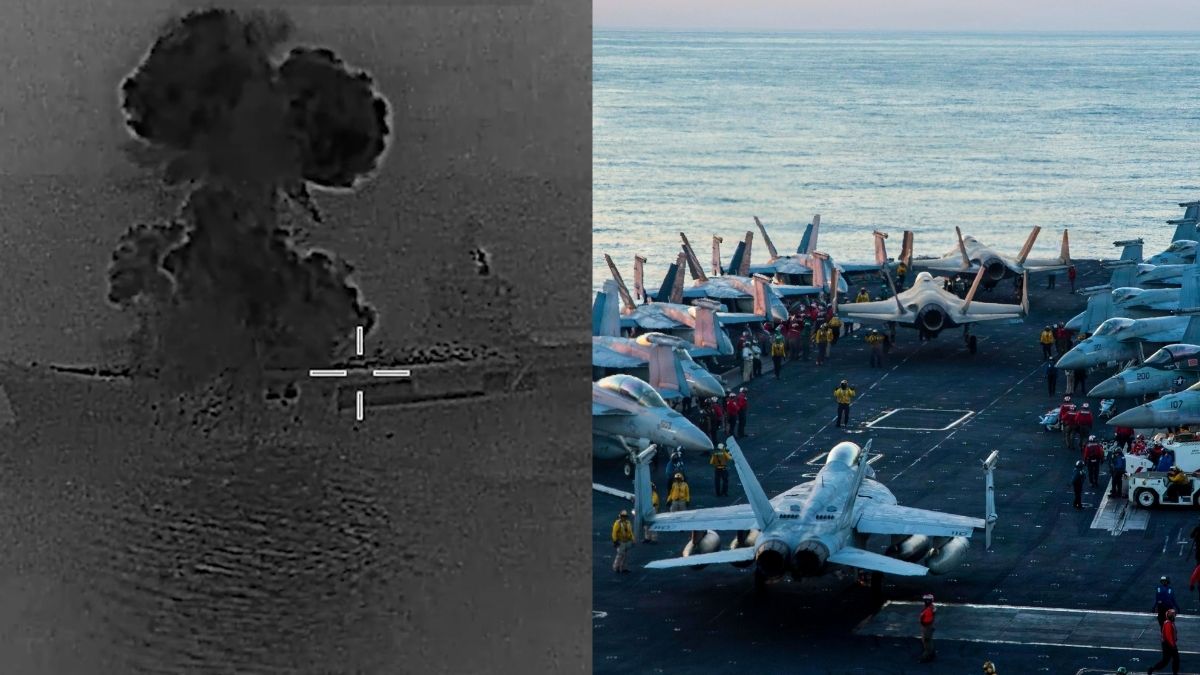 VIDEO: अमेरिकी सेना ने समंदर में उड़ाया ईरानी ड्रोन कैरियर जहाज, कहा- दुश्मन की नेवी को पूरी तरह करेंगे तबाह