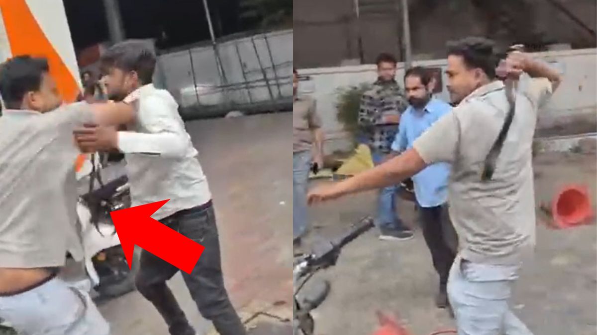 पेट्रोल पंप पर ग्राहक को घसीट-घसीटकर पीटा, कर्मचारी ने बेल्ट उतारकर मारा; VIDEO हुआ वायरल