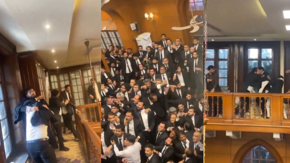 पाकिस्तान में हाई कोर्ट बना मजाक, वकीलों के बीच जमकर मारपीट और लात-घूंसे चले, VIDEO हो रहा वायरल