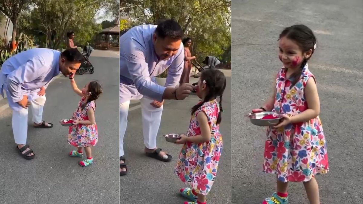 बिहार: बेटी कात्यानी के साथ होली खेलते दिखे नेता प्रतिपक्ष तेजस्वी यादव, खूब लगाया रंग, देखें VIDEO
