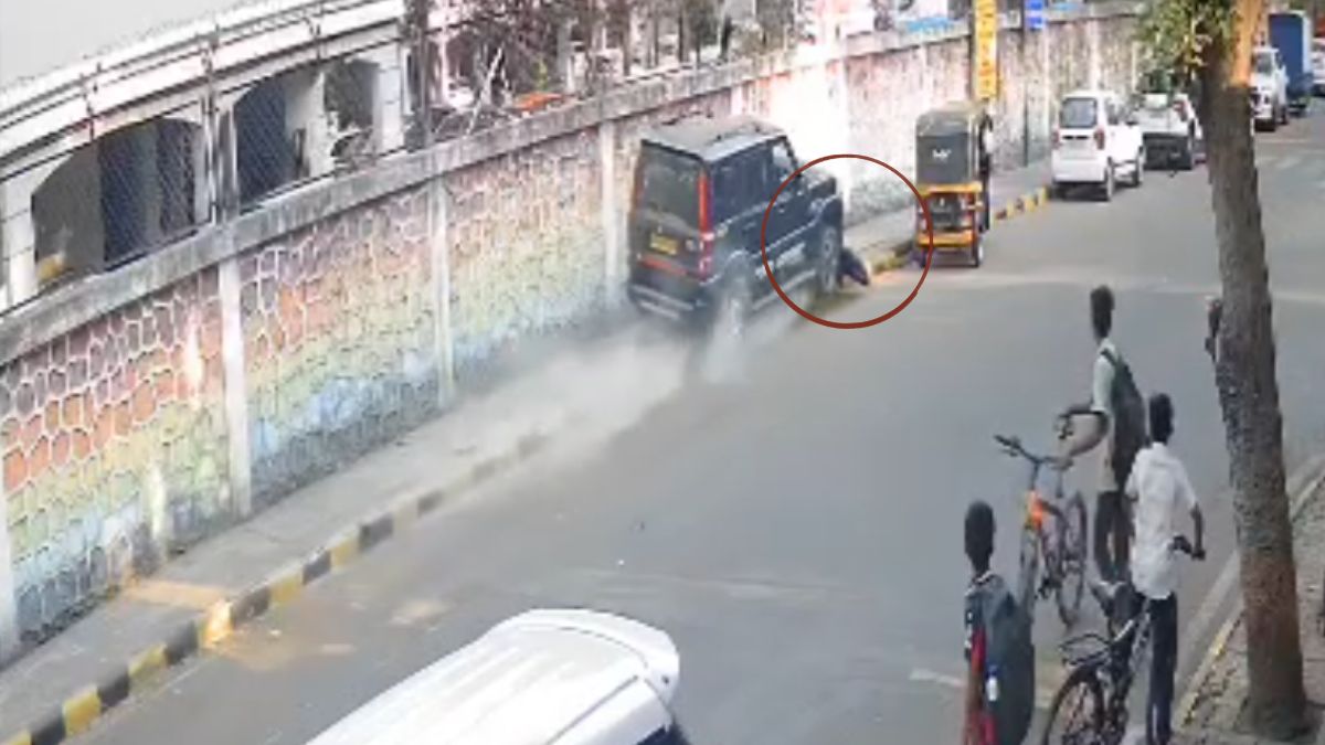 तेज रफ्तार स्कॉर्पियो ने युवती को कुचला, कई गाड़ियों में भी मारी टक्कर; CCTV फुटेज आया सामने