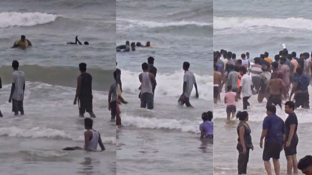 जानलेवा बनी लापरवाही! समुद्र में नहाते समय लहर में बह गए दो पर्यटक, हुई मौत; VIDEO आया सामने