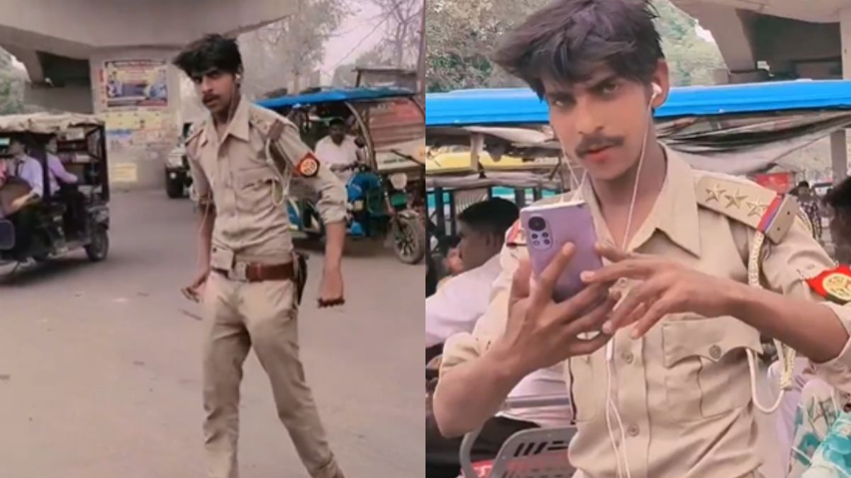 इसका तो अलग ही चल रहा है! पुलिस की वर्दी में नजर आए लड़के का Video हुआ वायरल, लोगों ने किया रिएक्ट