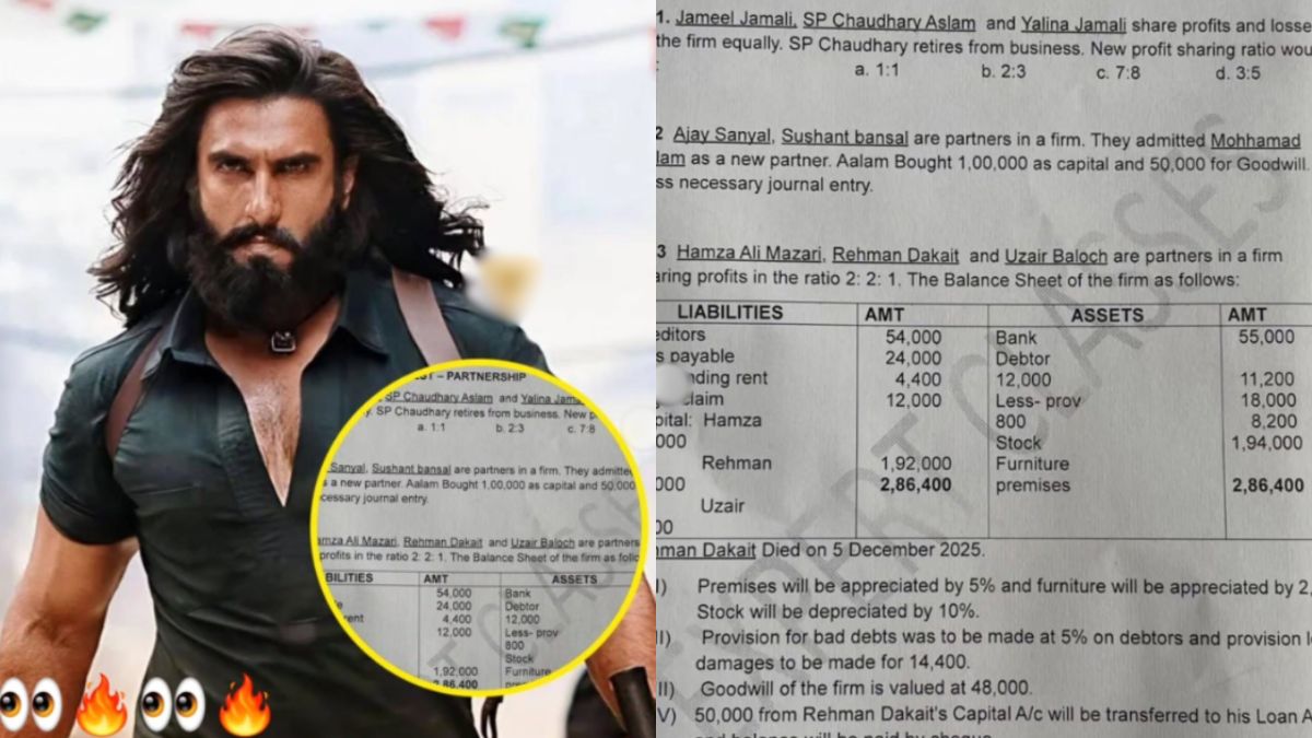 Accounts के पेपर में Dhurandhar के किरदारों की हुई एंट्री, वायरल पोस्ट पर जमकर आ रहे रिएक्शन