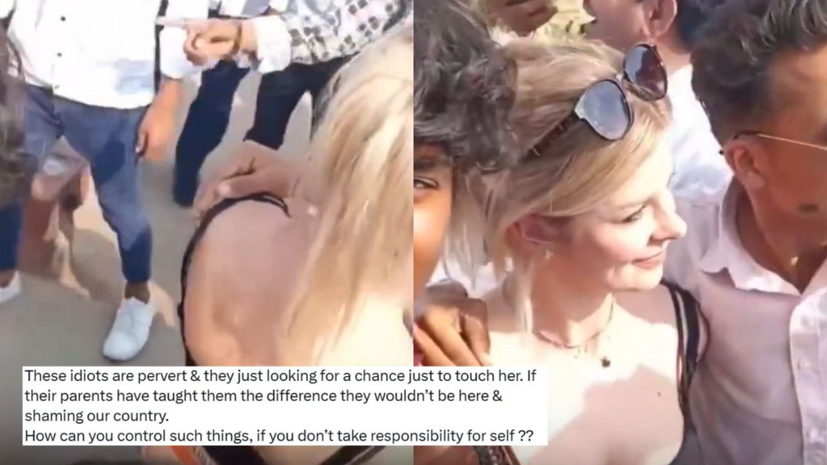 जयपुर में विदेशी टूरिस्ट को छूते युवकों का Video Viral होते ही भड़के यूजर्स, सख्त एक्शन की करने लगे मांग