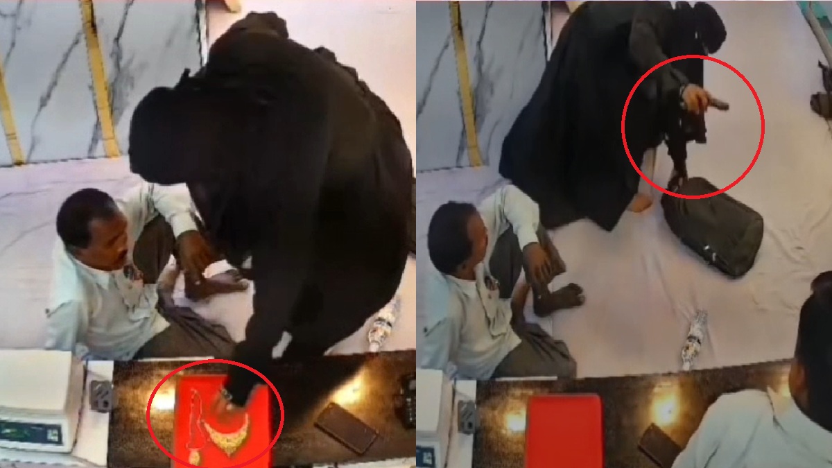 अयोध्या की बुर्का पहने नकाबपोश महिला डकैत, तमंचे के नोंक पर दिनदहाड़े लूट लिए सोने के गहने-VIDEO