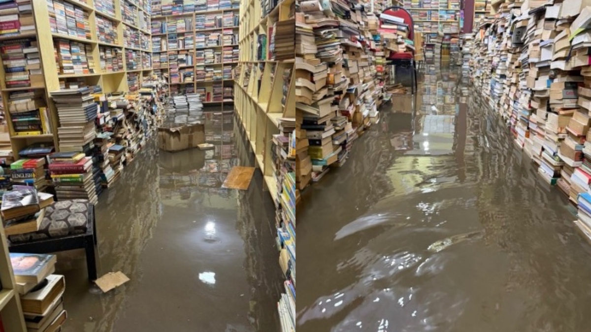 5,000 किताबें एक रात में हुईं बर्बाद, बेंगलुरु के 'द बुकवर्म' में भारी बारिश से आई बाढ़ ने मचाई तबाही