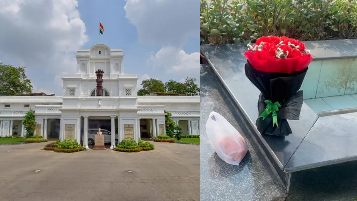 दिल्ली विधानसभा में बड़ी सुरक्षा चूक, बैरियर तोड़ अंदर घुसी कार, स्पीकर की गाड़ी के पास रखा फूलों का गुलदस्ता