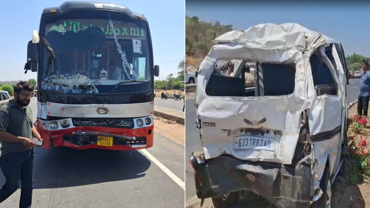 गुजरात के साबरकांठा में मौत बनकर दौड़ी लग्जरी बस, नेशनल हाईवे पर चीखें गूंजीं; 6 लोगों की मौत, 6 घायल