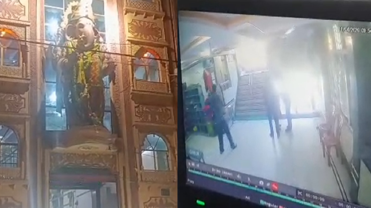 कानपुर: प्रसिद्ध गणेश मंदिर में चोरी, हेलमेट लगाकर 7 चांदी के मुकुट ले गए शातिर चोर, CCTV में कैद हुई वारदात-VIDEO