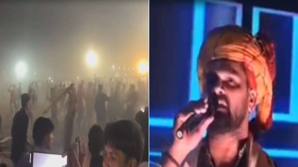 खेसारी लाल के शो में बवाल, स्टेज छोड़कर भागे: मुजफ्फरपुर में चले लाठी-पत्थर, भगदड़ में लोगों को आई चोट