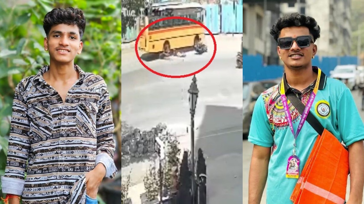 दिल दहला देने वाला हादसा CCTV में कैद, बाइक फिसलने से स्कूल बस के पहिए के नीचे आए 3 दोस्त, दो की थम गई सांसें