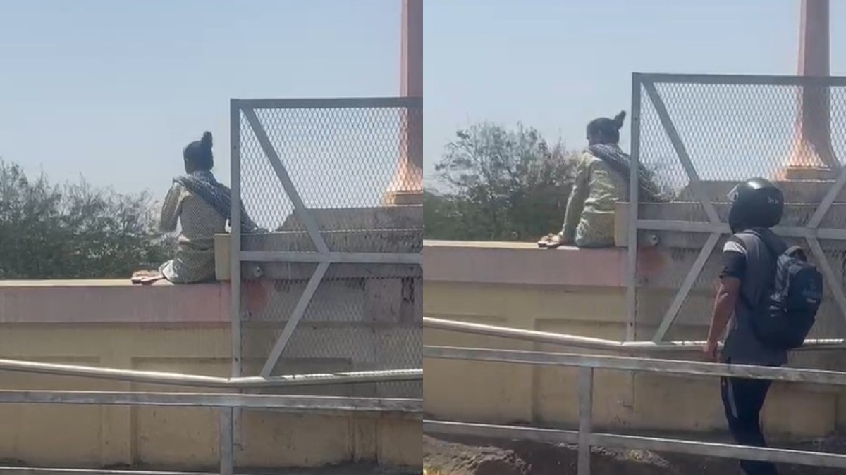 पुल से नीचे कूदने की तैयारी में थी युवती, तभी राह चलते युवक ने उठाया ऐसा कदम कि वायरल हो गया Video