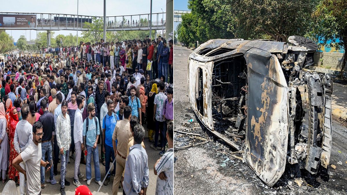 गाड़ियां जलीं-पत्थर बरसे, आखिर क्यों सुलग उठा नोएडा, क्या है कर्मचारियों की वो डिमांड जिसने मचाया बवाल?