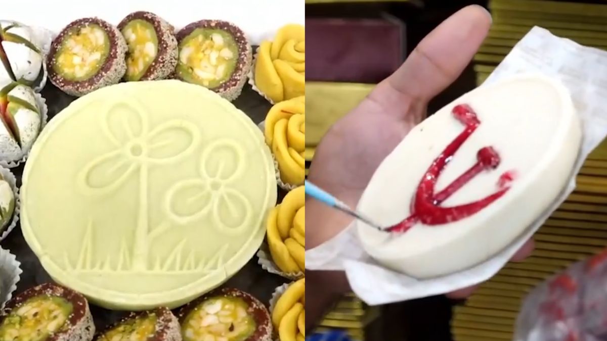 VIDEO: कोलकाता में मिठाई पर चढ़ा 'इलेक्शन का रंग'! BJP-TMC या लेफ्ट, किस चुनाव निशान वाला स्वीट खाएंगे आप?