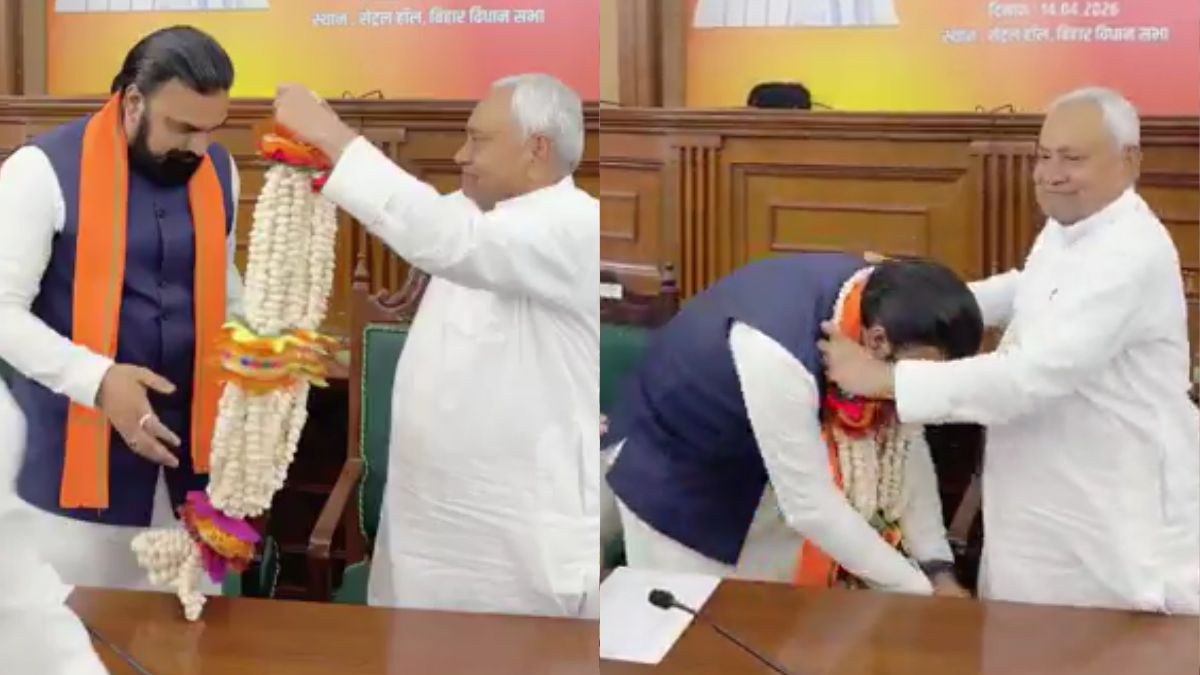 सम्राट चौधरी ने नीतीश कुमार के पैर छूकर लिया आशीर्वाद, VIDEO में सुनाई दी तालियों की गड़गड़ाहट