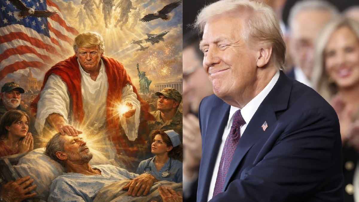 पोप लियो की आलोचना के बाद ट्रंप ने सोशल मीडिया पर पोस्ट की गजब तस्वीर, जीसस के रूप में आए नजर