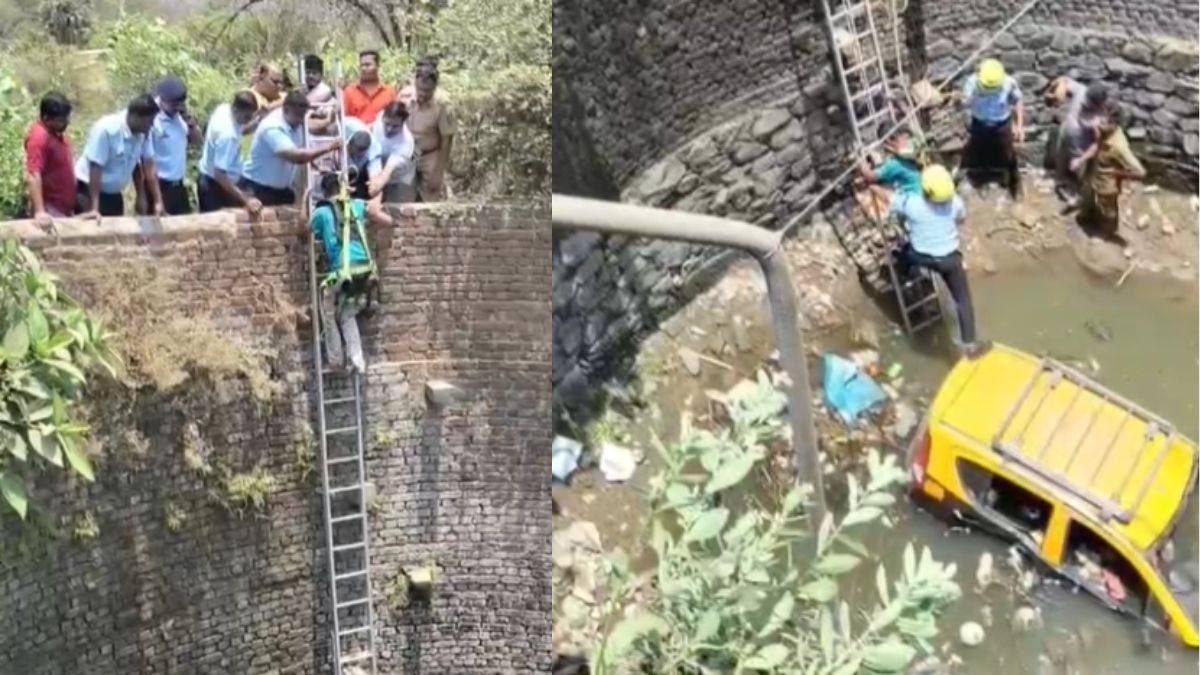 नालासोपारा में 40 फीट गहरे कुएं में गिर गई कार, फिर भी कैसे बच गई जान, जानिए