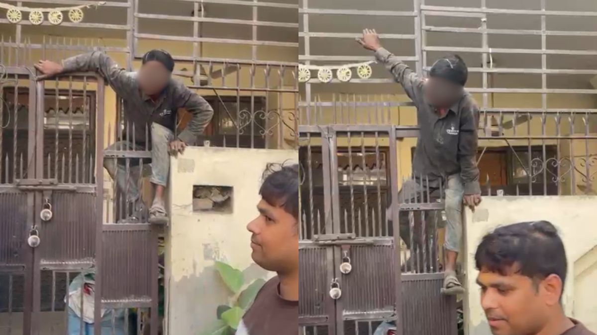 इस चोर की बदकिस्मती तो देखो, बिना चोरी भाग रहा था मगर फिर भी फंस गया, देखें Video