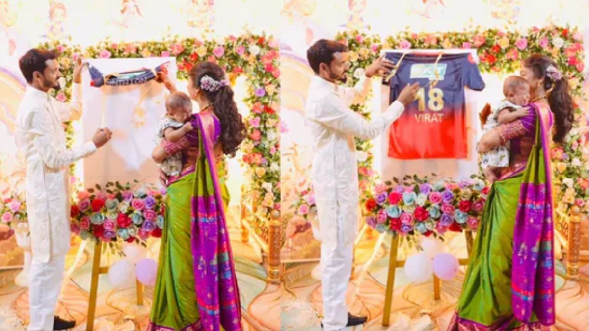 महाराष्ट्र की फैमिली ने बेटे का नाम रखा 'विराट,' RCB थीम पर किया पूरा इवेंट; बेहद दिलचस्प है ये Video