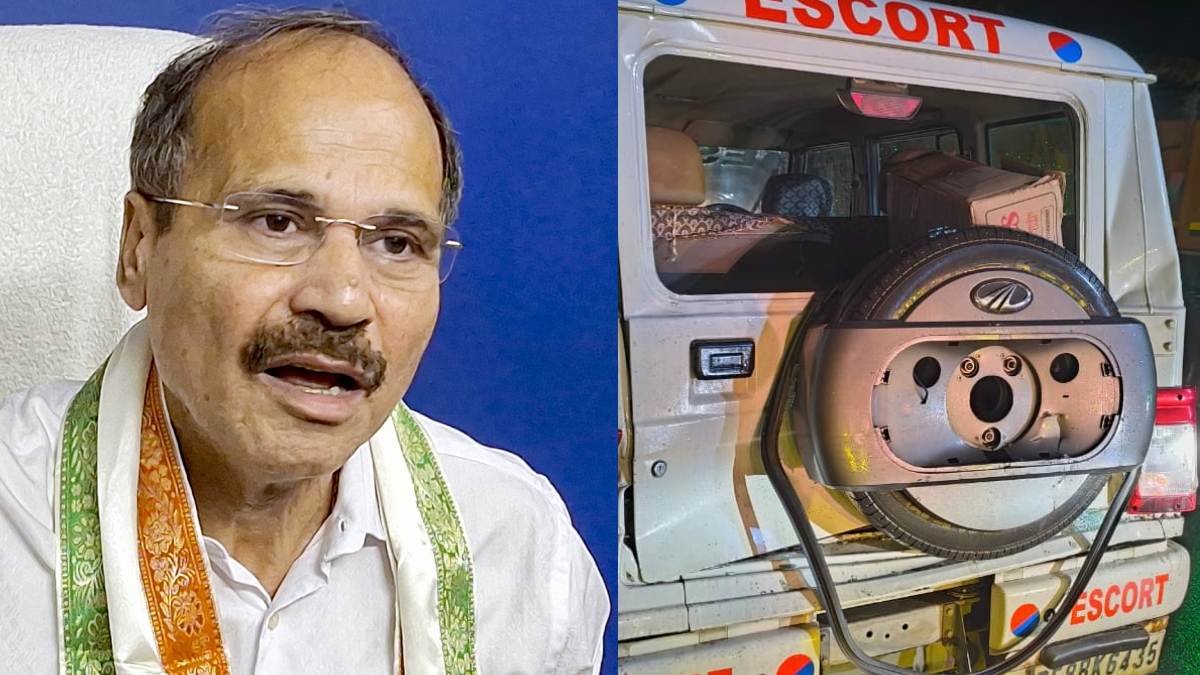 अधीर रंजन चौधरी के काफिले में हादसा, ट्रक ने गाड़ी को मारी जोरदार टक्कर, कई सुरक्षाकर्मी घायल