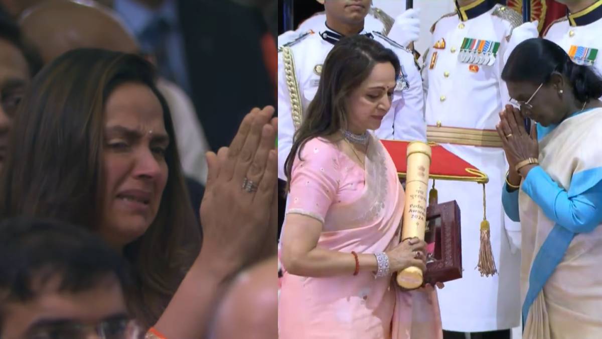 धर्मेंद्र को मरणोपरांत पद्म विभूषण, नम आंखों से अवॉर्ड लेने पहुंचीं हेमा मालिनी, फूट-फूटकर रोईं बेटी अहाना