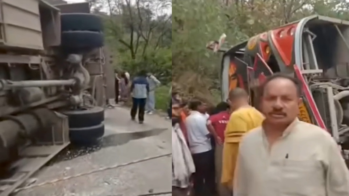 हिमाचल में चलती बस में ड्राइवर को आया हार्ट अटैक, जानिए फिर क्या हुआ? हादसे के दौरान 40 यात्री थे सवार-VIDEO