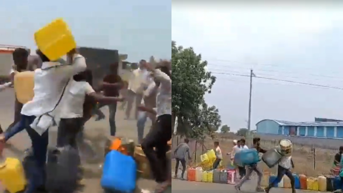 Video: महाराष्ट्र में डीजल को लेकर 'गैलन वॉर', पेट्रोल पंप के बाहर भिड़ गए किसान