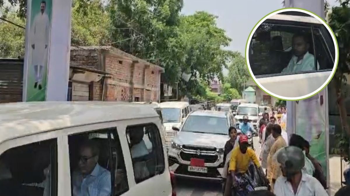 VIDEO: निशांत कुमार के काफिले में दिखीं 13 गाड़ियां, वाहनों में कटौती की बात नहीं मान रहे स्वास्थ्य मंत्री!