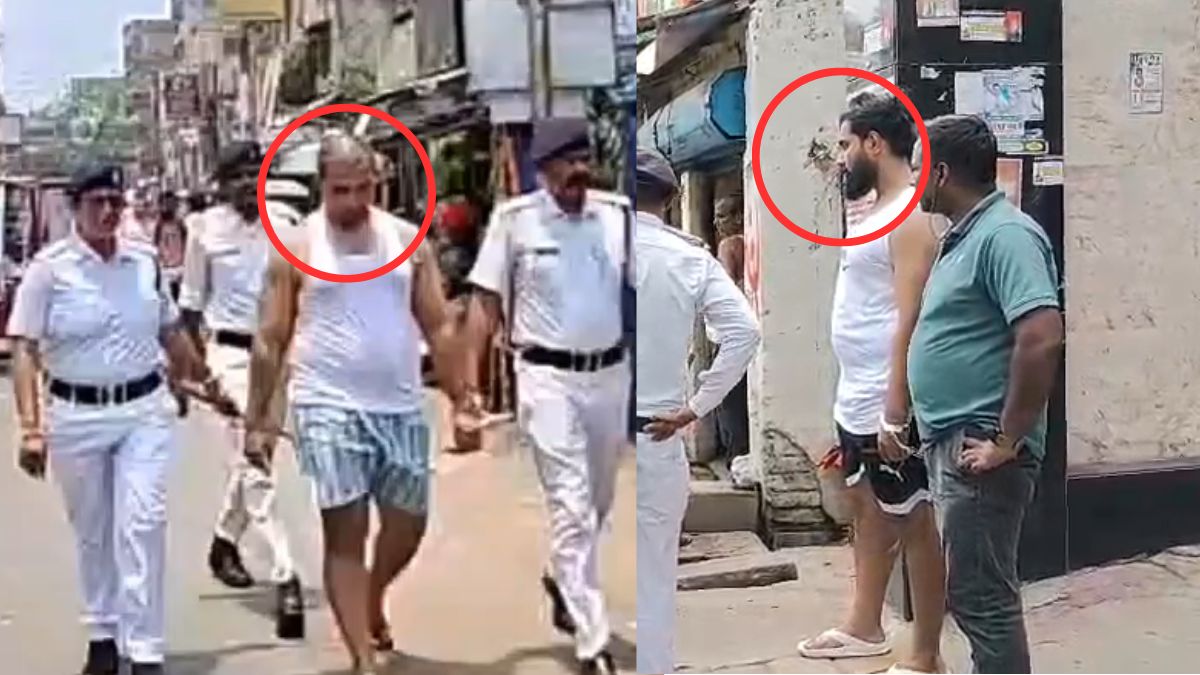 बंगाल: शुभेंदु सरकार आते ही एक्शन शुरू, हावड़ा में पुलिस ने कुख्यात अपराधी को अंडरवियर में सड़क पर घुमाया; VIDEO