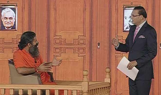 Baba Ramdev, Rajat Sharma, Aap ki adalat Baba Ramdev, Rajat Sharma, Aap ki adalat- India TV